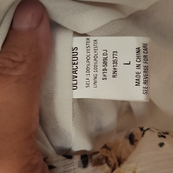 Dress sheer olivaous  size large. Great For Wedding Guest Dress. - Picture 6 of 6